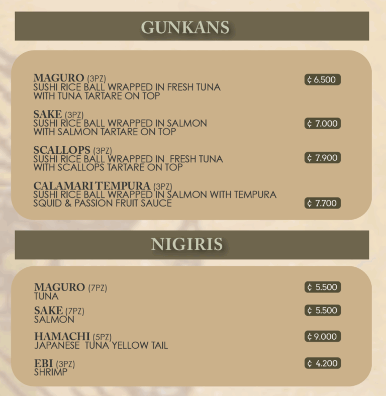Bamboo Sushi Club Menu Gunkans Nigiris 768x788