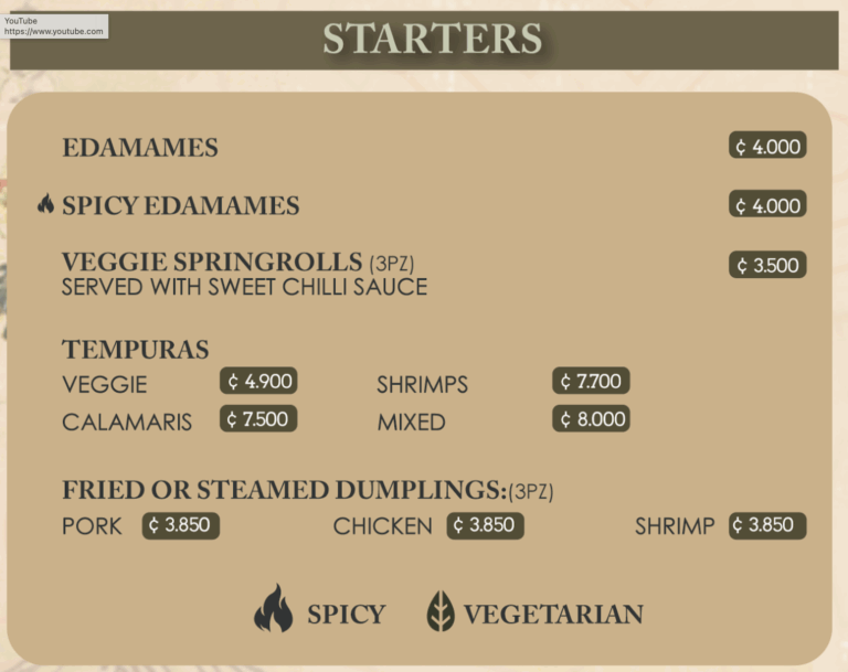 Bamboo Sushi Club Menu Starters 768x609