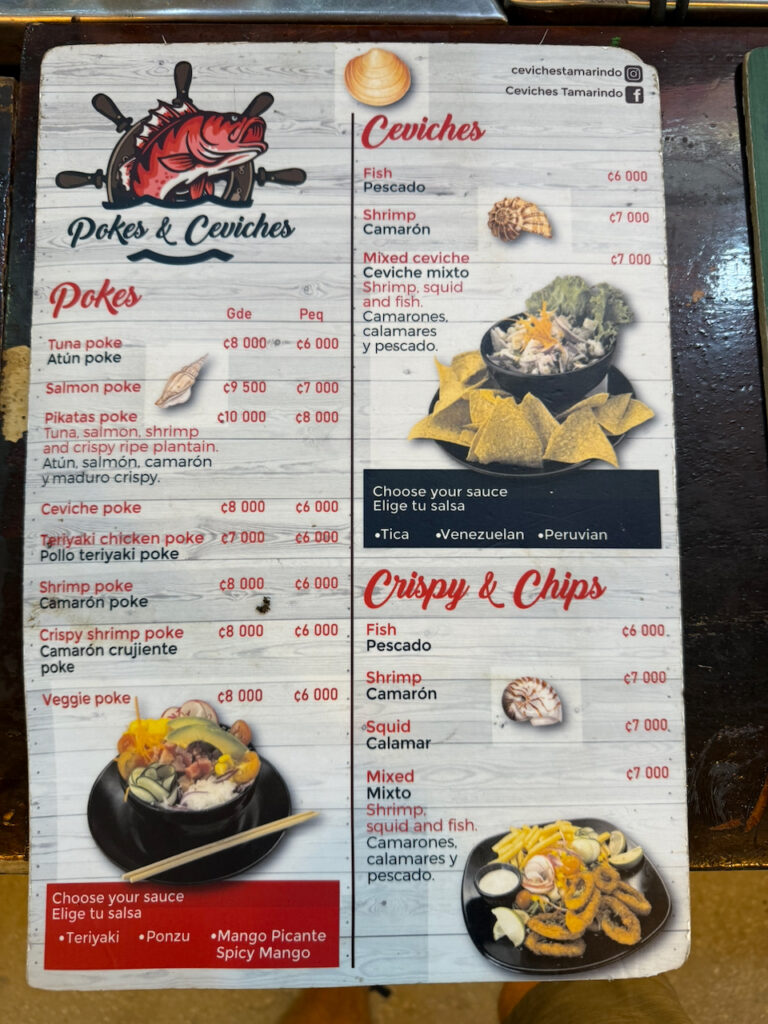 Ceviches seafood tamarindo Menu 1 768x1024