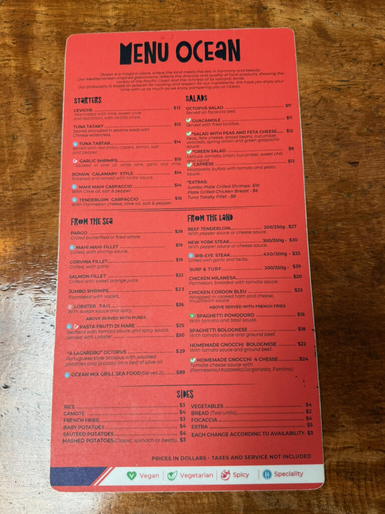 Ocean Restaurant Beach Lounge Menu 1 768x1024