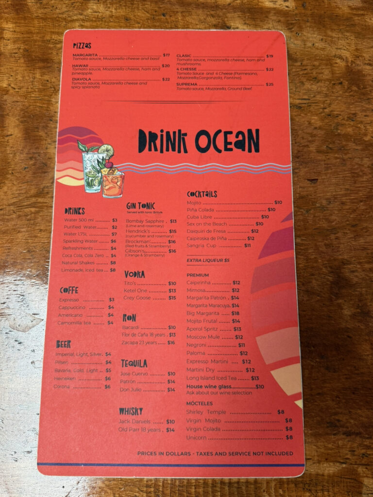 Ocean Restaurant Beach Lounge Menu 2 768x1024