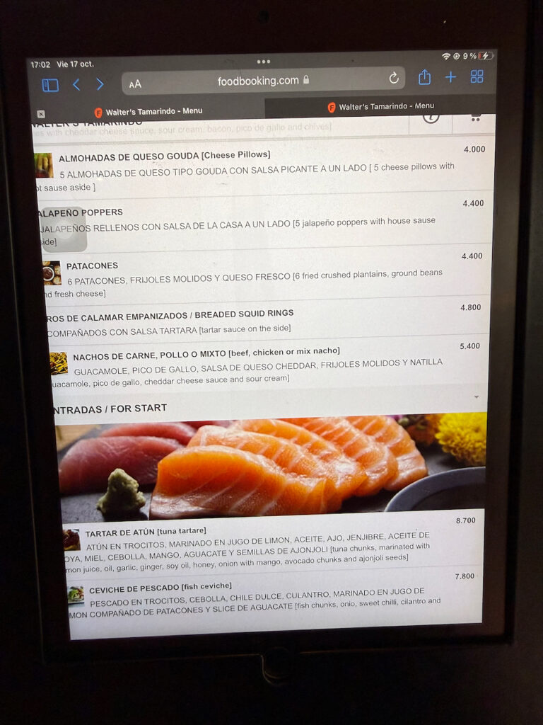 Walters Tamarindo Menu 2 768x1024