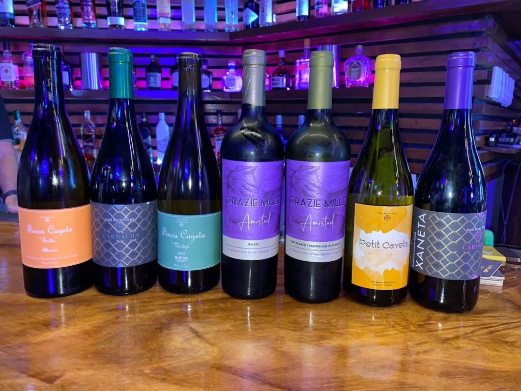wine bottle selection