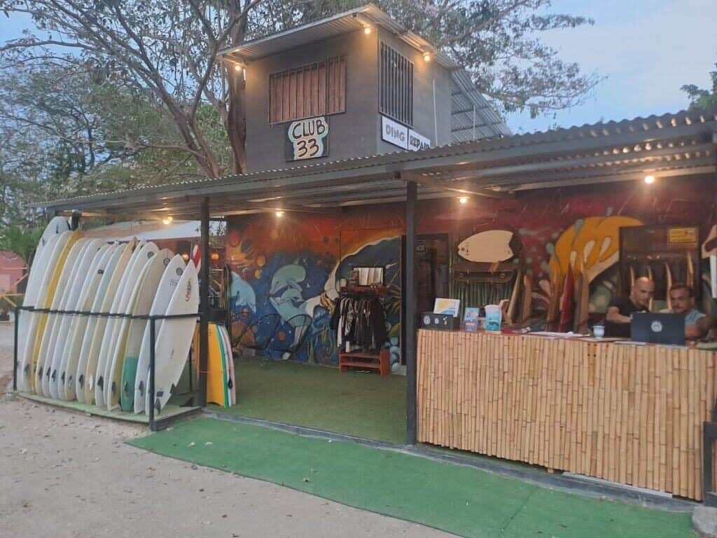 Club 33 Surf Shop in Tamarindo, Costa Rica