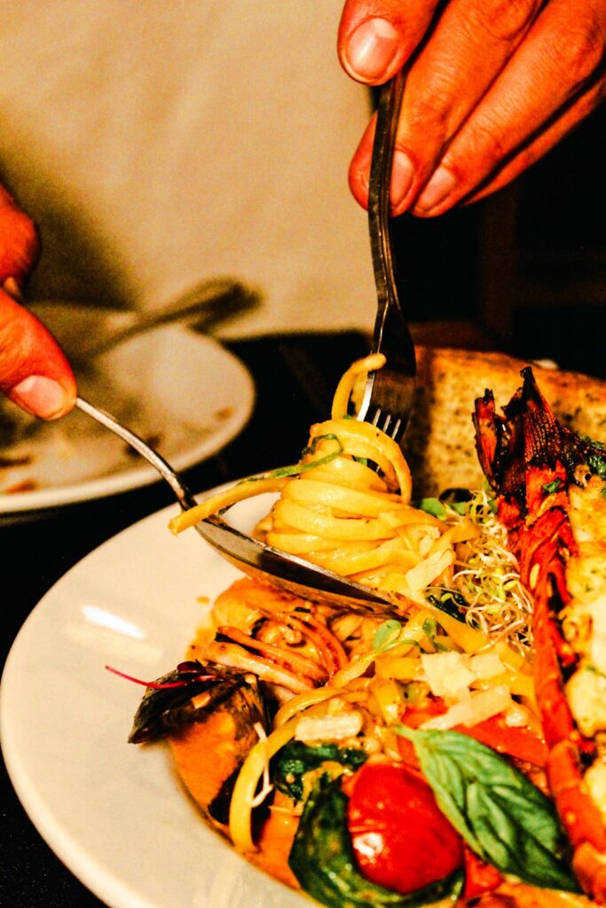 dragonfly bar grill seafood pasta close up 1 683x1024